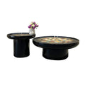 Italian minimalist round coffee table combination black wabi-sabi style living room for home designer creative classy paint coffee table