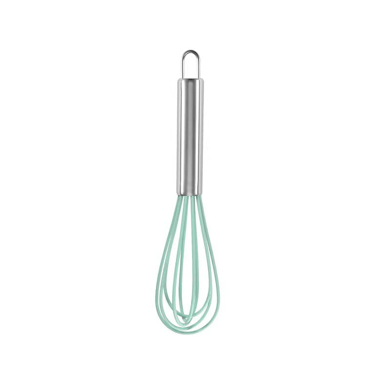 Stainless steel silicone whisk - manual egg beater - baking tool - cream whipper