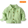 Korean style children's denim jacket, stylish spring new arrivals for boys and girls: cotton casual tops and jackets