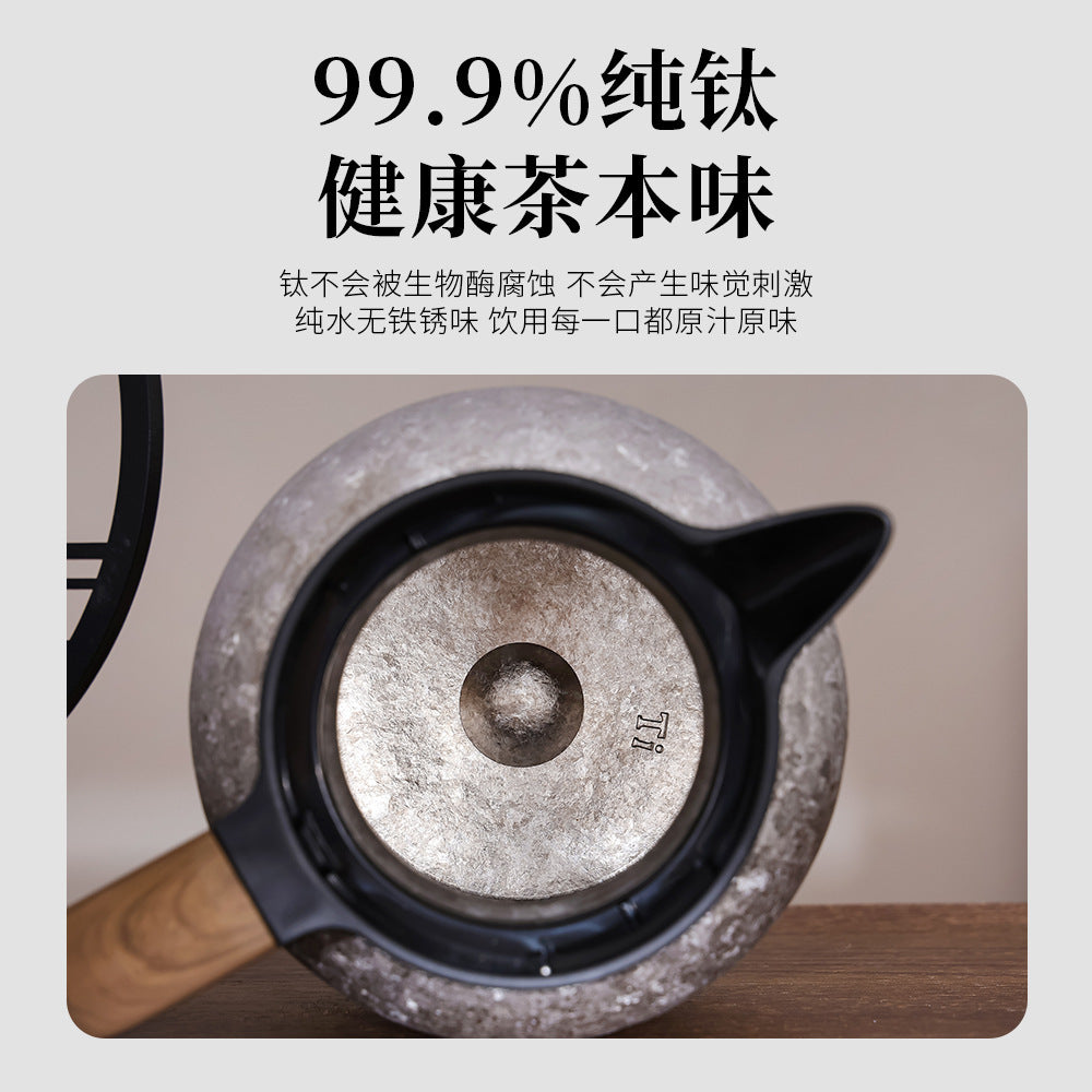 Pure titanium stew teapot gift box intelligent temperature display large capacity health pot gift for home thermos pot tea water separation kettle