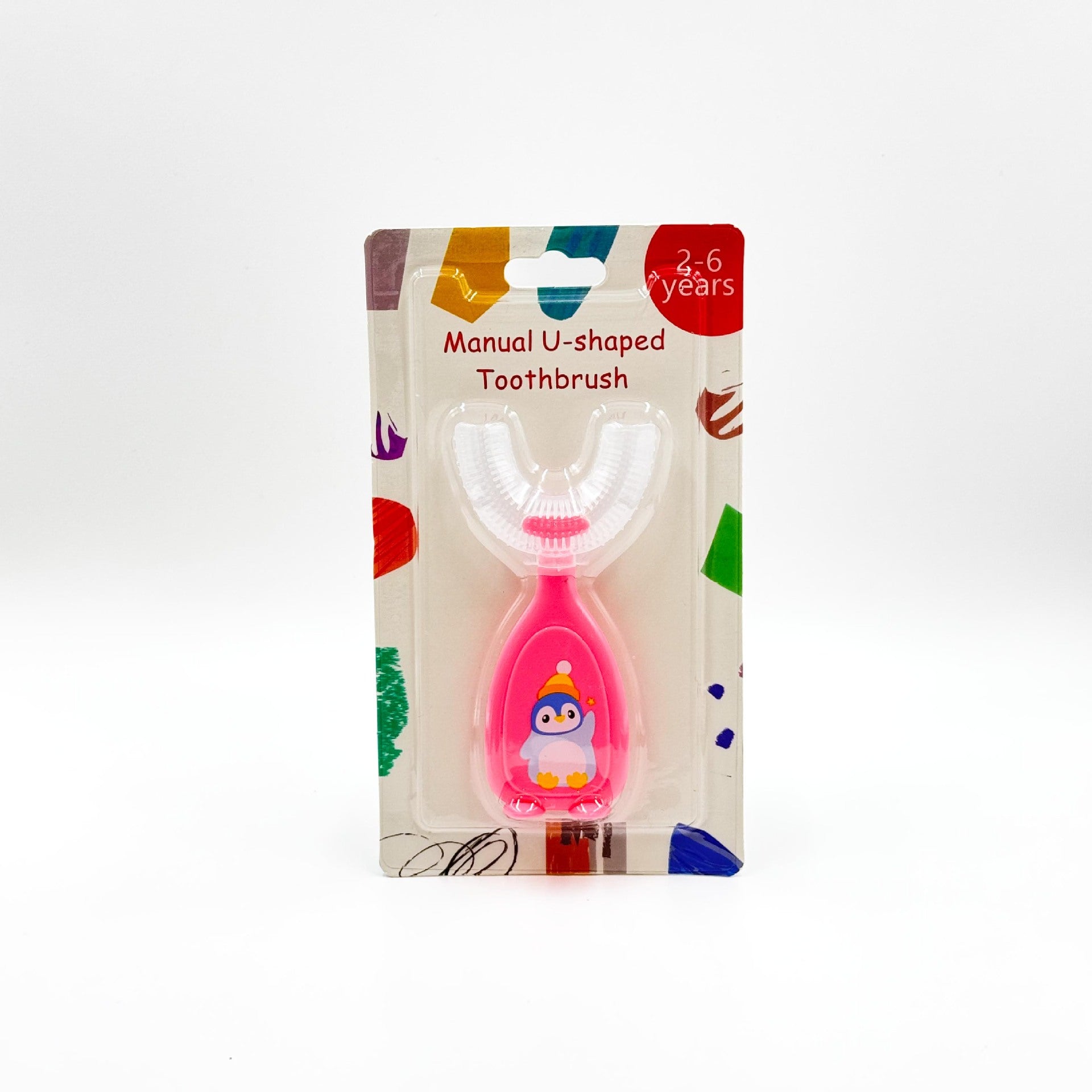 English card children's u-shaped teeth baby mouth brush silicone soft bristle toothbrush oral cleaning children's toothbrush