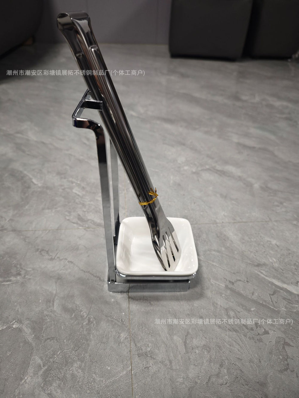Thickened stainless steel buffet spoon rest - commercial grade support for hotels & restaurants - ready to ship wholesale