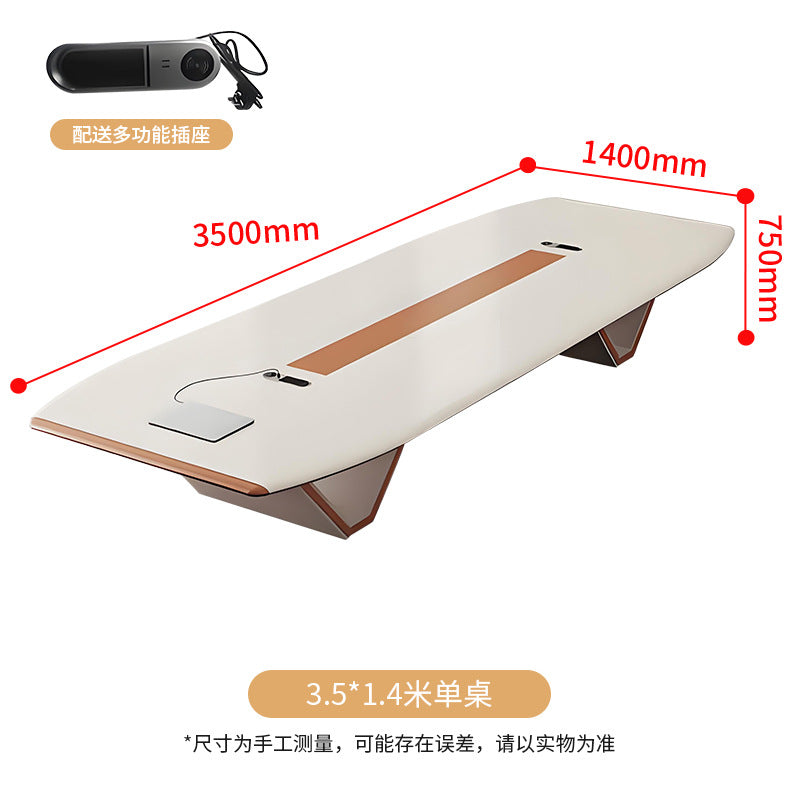 Saint li painted conference room table and chair set - light luxury reception large long table negotiation grand conference table