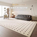 Waterproof and stain-resistant carpet for living room, diatom silk embossed, dirt-resistant, easy to clean, light luxury, high-end,  new floor mat