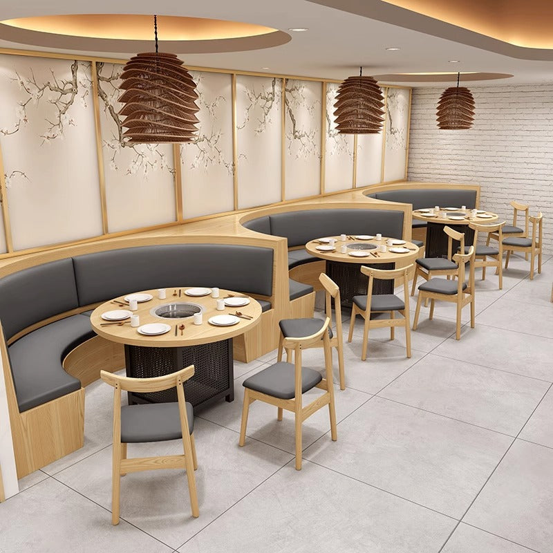 Customized hot pot shop plate deck sofa simple milk tea dessert shop buffet coffee western restaurant table chair combination