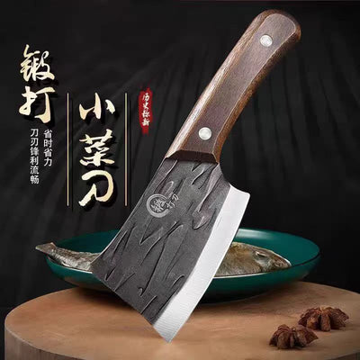 Household kitchen knife solid wood handle kitchen multi-function knife for home food supplement fruit knife sharp forged fish knife