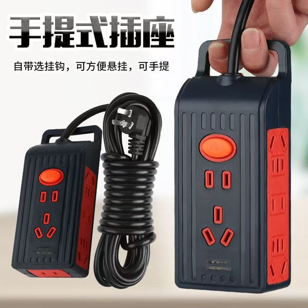 High power portable power strip pure copper 6000W socket with wire engineering 16A socket plug-in board explosion-proof with wire wiring board