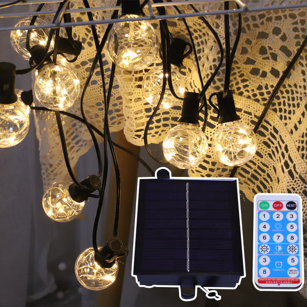 Outdoor camping light G40 ball bubble solar with remote control, tent waterproof ball decorative light, courtyard decorative string light