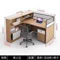 Modern minimalist office desk and chair set - double/6-seat workstation for office use