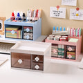 Multifunctional home cosmetics organizer - drawer style storage box, large capacity desktop organizer for student dorms and stationery