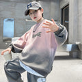 Boys' fall fashion streetwear sweatshirt - new  autumn collection - big kids' long-sleeve top - korean style, cool & trendy