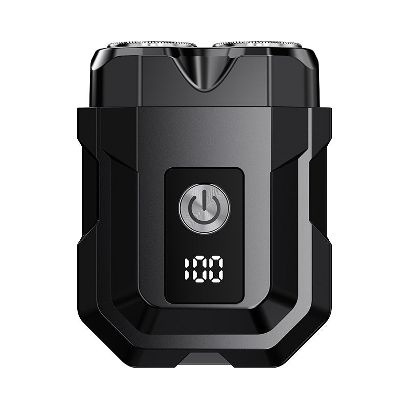2026 new dual-head magnetic rechargeable electric shaver for men - portable mini rotary razor for home and car