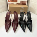 Za2025summernew arrival baotou pointed toe back strap casualeasiest for matchoutwearelegant women's high heels