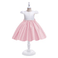 new children's satin beaded princess dress - high-end girl's dress for birthday parties and piano performances