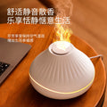 new flame aroma diffuser, usb powered for home, hotel, and office desktop use, with colorful lights, automatic scent dispenser, and humidifier function