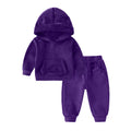 Kids' clothing  two-piece set: hooded sweatshirt & thermal underwear for boys & girls (toddler to mid-sized children) - trendy ins style