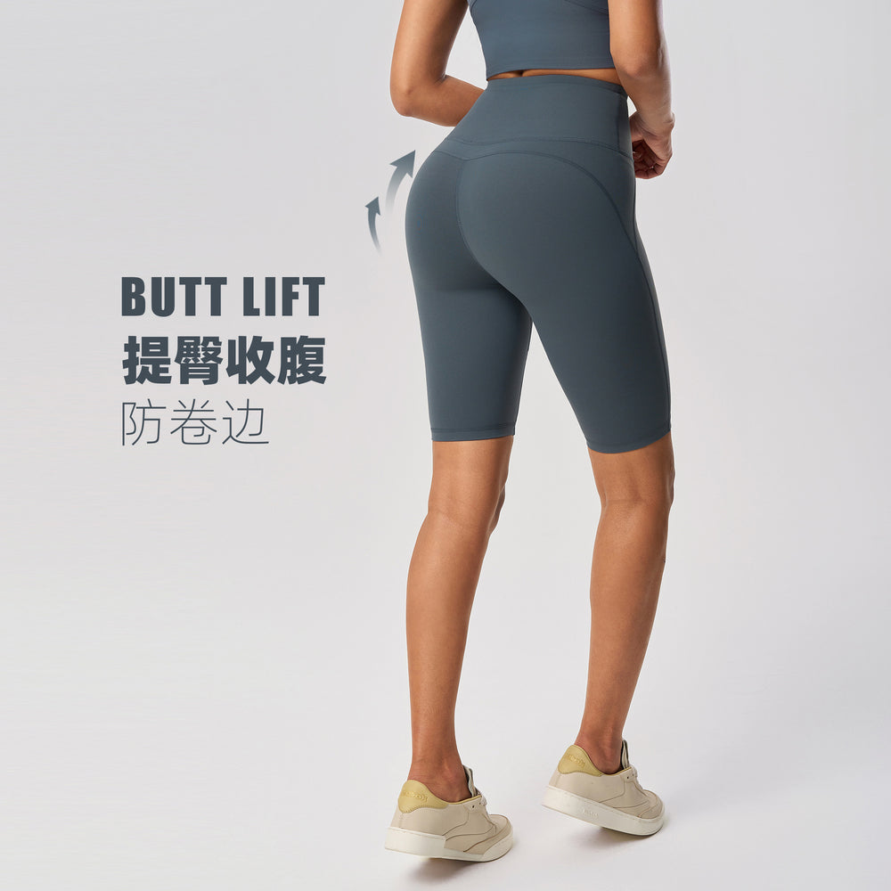 No awkward line, nude-feel yoga leggings for women. stretchy, tummy-control, athletic capri pants with peach lift and butt enhancement. fitness leggings d25033