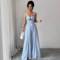 European and american cross-border women's fashion:  summer new arrivals - stylish casual striped cutout slim-fit open-back jumpsuit