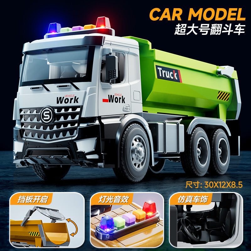 Kidsartificial city ladder fire truck toy boy engineering vehicle sanitation sprinkler inertia sound and light car model