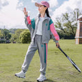 Girls' autumn activewear set -  new collection - trendy & stylish two-piece outfit for mid-to-large children