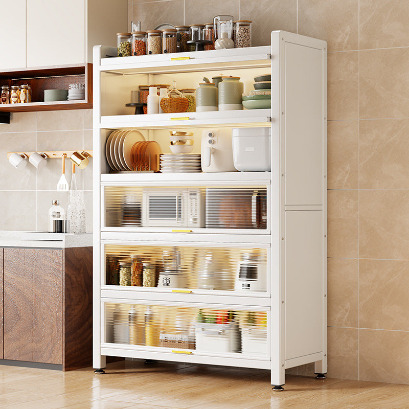 Kitchen storage rack floor-standing multi-layer dust-proof storage cabinet for home multifunctional cupboard sideboard cupboard storage cabinet