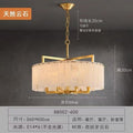 Luxury marble & solid brass living room chandelier - modern minimalist lighting for dining room, bedroom, show home, villa, duplex, and grand hall
