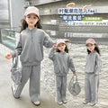 Kids' spring/autumn tracksuit set - stylish girls' sweatshirt and sweatpants -  new fashionable children's two-piece outfit