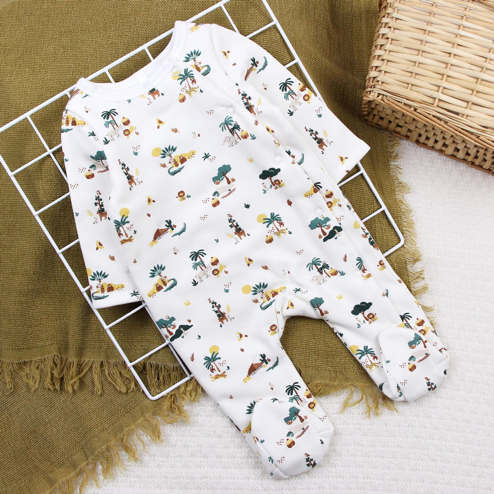 Newborn baby romper long sleeve jumpsuit autumn winter thickened sleepsuit clothes foreign trade children's wear bodysuit