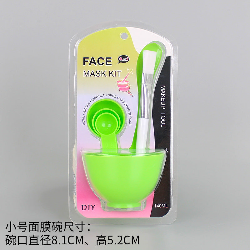 Zhiwei 6-piece suit beauty plastic mask bowl tool mask stick spoon makeup brush large and small size chinese and english version