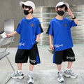 Boys' summer outfit set:  new summer styles - trendy, stylish, and street-ready for cool kids