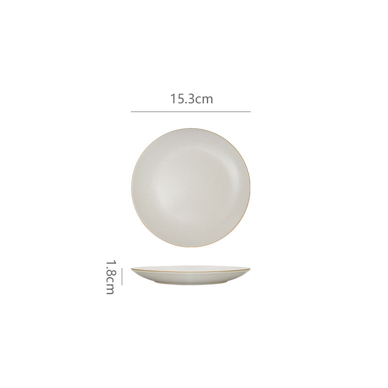 Vintage chic high-end western ceramic plate - perfect for home, restaurant, desserts, steak, salads, fruits, and snacks