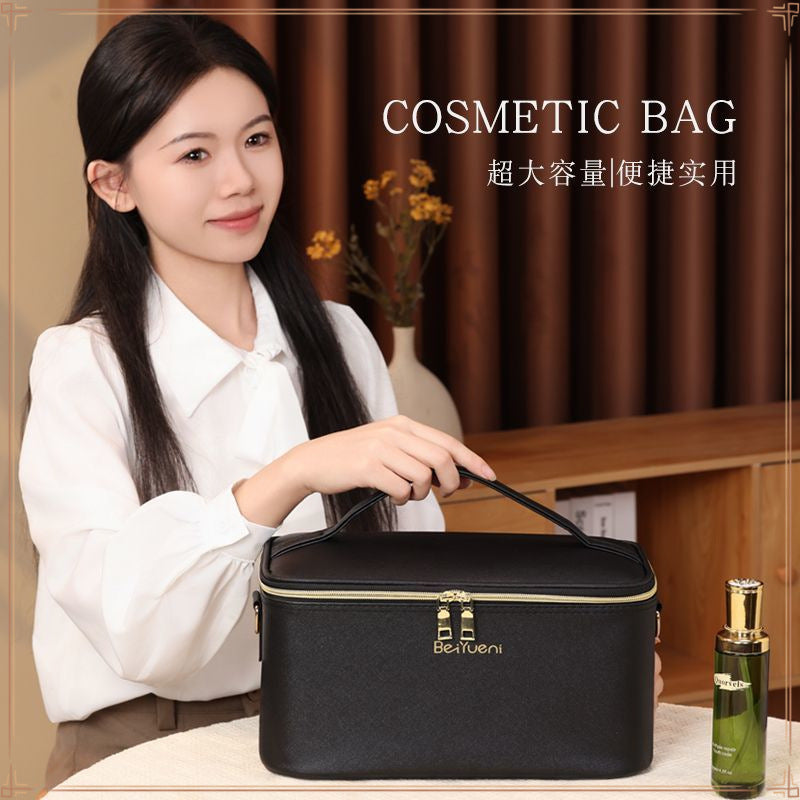 Cosmetic bag with mirror Large capacity female portable makeup artist special manicure storage Tattoo embroidery toolbox