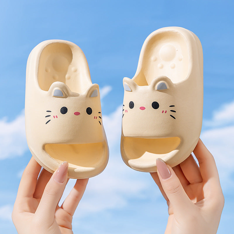 Eva kids' slippers - summer indoor/outdoor anti-slip soft sole slides for boys and girls - cute cartoon designs for toddlers and big kids