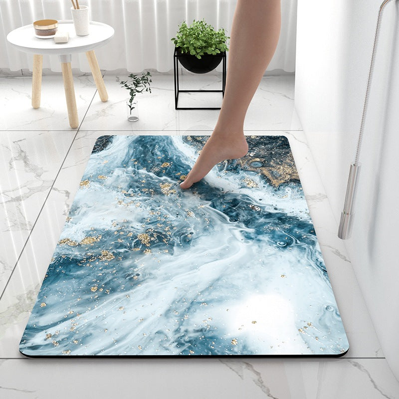 Soft diatom mud bathroom absorbent floor mat non-slip quick-drying foot mat toilet toilet door mat toilet carpet