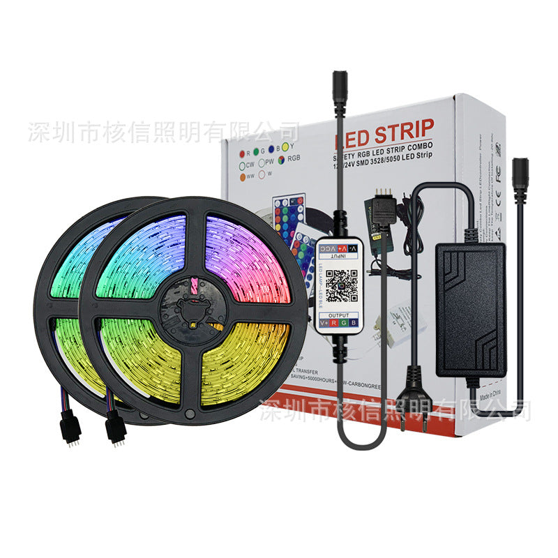 Customized product 5050 2835 Bluetooth set 18 lights 30 lights waterproof Epoxy soft light strip led light strip 12v