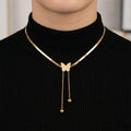 European and american fashion hot style non-fading titanium steel tassel butterfly necklace, lightweight luxury, niche, versatile, elegant clavicle chain jewelry