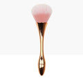 Mini1#-rose gold-pink white powder brush+opp packaging
