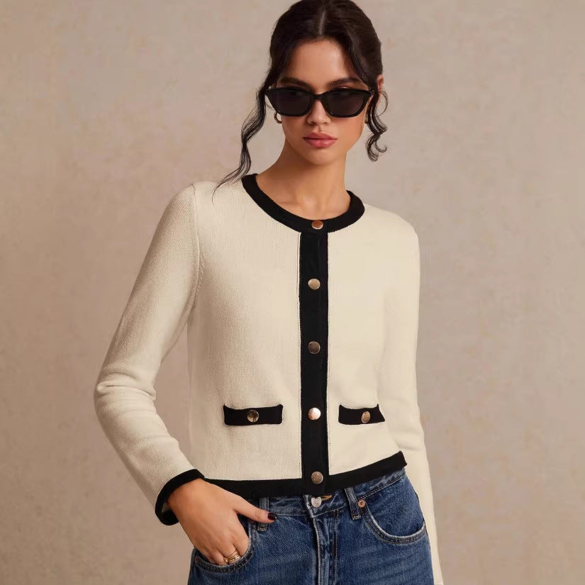 new european and american style fashionable women's knitted sweater - chic chanel-inspired design