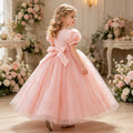 Girls' formal dresses french satin flower girl wedding dresses runway piano performance outfits children's princess dresses tulle in stock