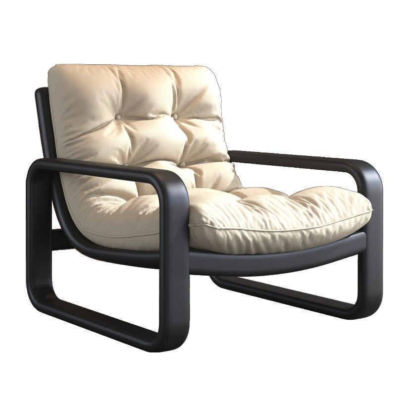 Leather office reception small sofa rest area business reception chair coffee shop iron armrest sofa single chair