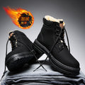 Boots men's shoes winter high-top british workwear rhubarb boots men's thickened cotton shoes fleece-linedheattech snow boots