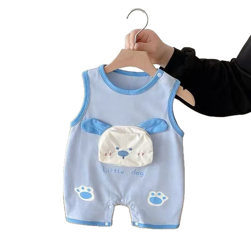 Summer new sleeveless baby clothes infant rompers newborn cartoon super cute outing outfit summer onesie