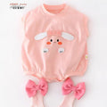 Baby summer clothes outwear jumpsuit summer cartoon lamb outing triangular bag butt haha small month baby