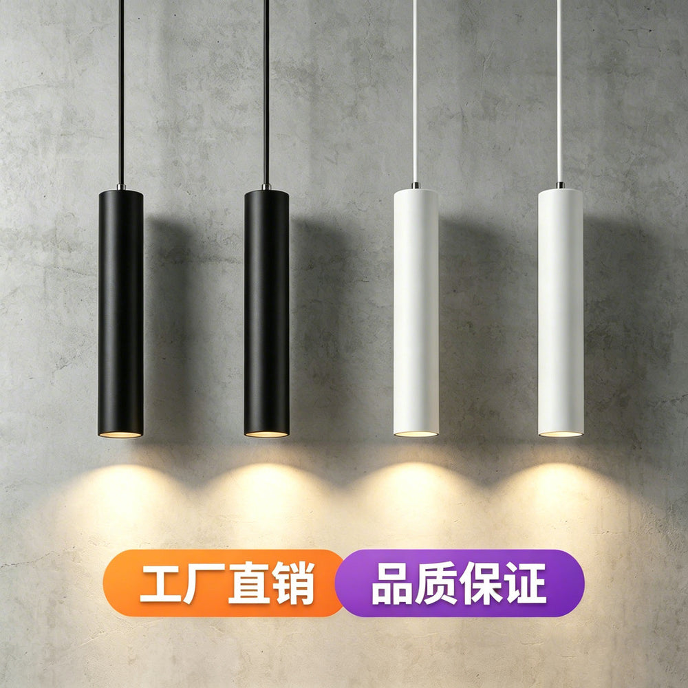 Led long tube spotlight pendant light - restaurant, bar, front desk cylindrical hanging wire lamp - 1688 source factory wholesale