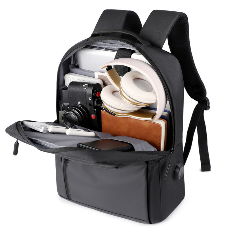 New business backpack men's commuting large-capacity computer bag multi-function multi-compartment wear-resistant leisure travel bag