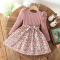 autumn new arrivals: european & american style long-sleeve knitted pullover dress for girls - princess dress for toddlers and young children