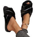 plus size cotton slippers for women fall and winter peach heart home indoor soft bottom rhinestone cotton slippers family cross furry slippers