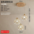 Accessible luxury restaurant chandelier three-head modern casual bar art dining table small chandelier scandinavian creative popular crystal lamp