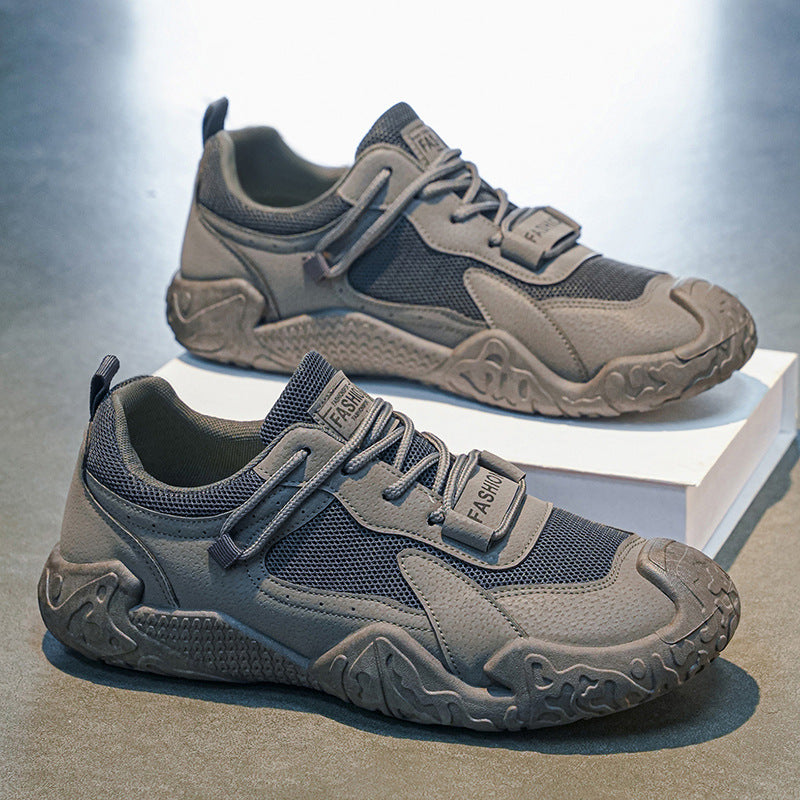 Men's safety shoes - summer mesh breathable construction work shoes - anti-slip, wear-resistant, athletic, casual, outdoor hiking trendy shoes
