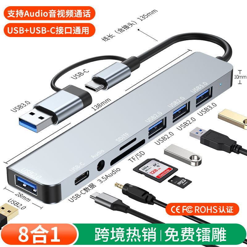 usb type-c hub - 7-in-1 usb flash drive, laptop, tablet adapter & expander
